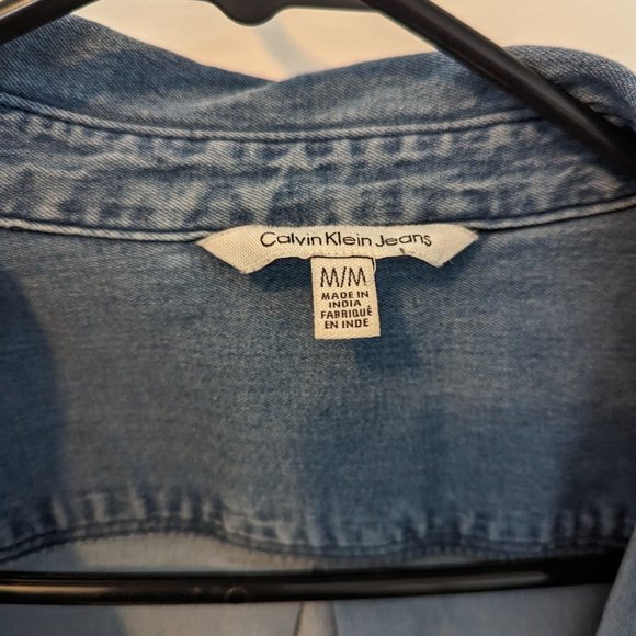 Calvin Klein Denim Button Down Shirt - Picture 2 of 4